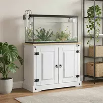 Akvariumo stovas CORONA Balta ir ruda 81,5 x 37 x 73 cm 250 kg