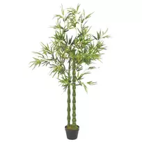 Dirbtinis augalas-bambukas su vazonu, žalios spalvos, 160cm
