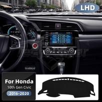 Car Dashboard Cover Mat for Honda Civic 10th Gen 2016-2021 Sunshade Protector Anti-UV Non-Slip Dash Pad Interior Moulding LHD juoda