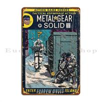 Metal Gear Solid Enter Shadow Moses Comic Book Fan Art Markscicluna Metal Plaque Personalized Cave Wall Cave Tin Sign Poster 20X30CM
