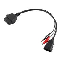 3 kontaktų į 16 kontaktų OBD2 adapterio jungtis diagnostinis kabelis, skirtas Fiat Alfa Lancia juoda