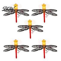Artificial Dragonfly Lure 5Pcs 7.5cm/6.2g Bionic Fishing with Hooks, Topwater Floating Lures Bait, Realistic Insect for Bass Trout Lifelike 5pcs