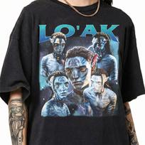 Vintažiniai Lo'ak Sully marškinėliai, Avataros filmo Retro 90-ųjų Bootleg marškinėliai, Na'vi kario grafinis T-shirt, Avataros Vandens kelias T-shirt, Pandora gerbėjo dovana XL gray