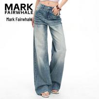 MARK FAIRWHALE Women's High-Waist Wide-Leg Denim Jeans XL