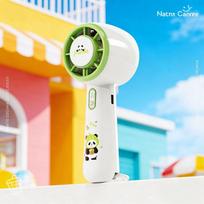 Panda Handheld Fan With Rechargeable Battery For Kids Outdoor Travel Gift GreenPanda