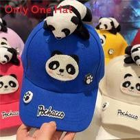 Panda Animal Child Baseball Cap With Sun Protection For Kids And Toddlers 49-53cm karališkos mėlynos spalvos