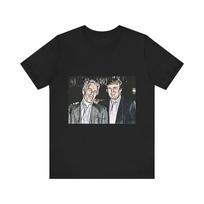 Jeffrey Epstein Donald Trump Short Sleeve Tee  Crewneck Unisex Graphic NEW Unisex T-Shirt M