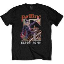 Elton John T  Captain Fantastic Rocketman new Official Mens Black Unisex T-Shirt XXL