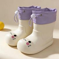 Thickened non-slip children's rain shoes short tube bundle baby water shoes soft boys and girls rainy season children's rain boots 150 yards, inner length 14.5-15, about 25-26 yards