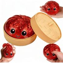 (raudona) Blizgus koldūnas, Blizgus koldūnas Squishy dėžutė, Nerimo malšinimo Fidget jutimo minkštas spaudomas dekompresinis tešlos stresas dovanos (Mėlyna)