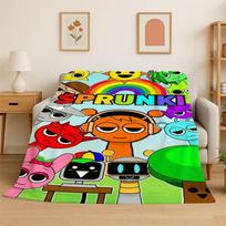 Music Sprunki Incredibox Game Soft Flannel Throw Blanket,Cozy Blanket for Bed,Couch,Sofa,Bedroom,Living Room,Travel,Picnic kids 75x90cm