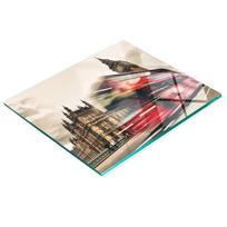 Kitchen Multifunctional Decorative Glass Board London Bus 60X52 Cm