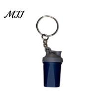 Gym Keychain Gift Shaker Cup Portable 3D Printed Workout with Fitness Enthusiast Metal Ring Bags Backpack Pendant Mini Accessory B