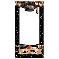 Stylish 2026 Graduation Ceremony Photography Backdrop Golden Star On Black Cloth Graduation Backdrop for Ceremony Stage 1