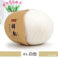 New Wool Lace Wool Thread Fine Wool Cashmere Hand Woven Thread Soft Skin-Friendly Fine Fluff Thread 01 white
