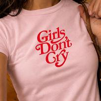 Girls Dont Cry Baby Tee | Y2K Hot Girl Crop Top | Funny Viral Graphic T-Shirt | Trendy Coquette Aesthetic Baby Crop Tee 2XL