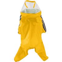 Cute Pet Dog Raincoat, Raincoat Body Covered With Hood, Reflective Night Light Strip, Double Raincoat, Bear-shaped Pet Dog Hooded Cape XL geltona