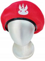 Czapka Czerwony Beret Wojskowa Polskiego Żandarmeria Żołnierz Armia Orzeł