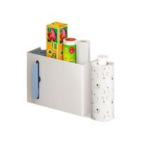 Carbon Steel Cabinet Door Storage Rack Self-adhesive Moisture-proof Hing Kitchen Paper Holder Multi-purpose Space-Saving