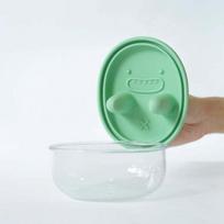 Easy-to-clean Silicone Lid Snack Storage Box Leak-Proof No-Mess Food Container Reusable Multifunctional Snack Organizer Office žalia