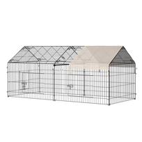 Metal Rabbit Run Playpen, Guinea Pig Cage, 220 x 103 x 103cm, Beige 220 x 103 x 103 cm