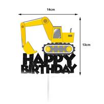 Construction Cake Toppers  Dump Truck Vehicles Excavator Party Cake Toppers for Kids Birthday Baby Shower Party Decorations