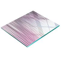 Glass Kitchen Serving Board With Graphics Fractal Graphics 60X52 Cm