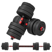 2 in 1 Dumbbell Set 30 kg Adjustable Dumbbell & Barbell Professional Dumbbell Strength Training Black 50 x 21 x 21 cm