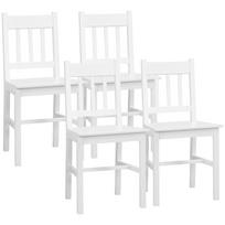 Set of 4 Dining Chairs Kitchen Chairs Chairs, Solid Wood, 41 cm x 46.5 cm x 85.5 cm, White 46.5 x 41 x 85.5 cm balta