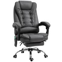 Office Chair with Massage Function, Ergonomic, 65x160x104cm, Grey 65 x 70 x 119 cm mėlyna