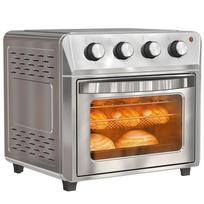 Mini Oven with Convection, Air Fryer, 6 Heating Modes, Timer, Accessories, 24L, Silver 40.6 x 39 x 36.8 cm
