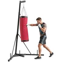 Punching Bag Stand 185-231cm Height-Adjustable Freestanding Punching Bag Holder with Punching Bag Triangle Base Weight Holder 175 x 91 x 231 cm raudona