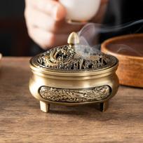 Drakono smilkalų degikliai Antikvarinis žalvarinis Fenikso smilkalų degiklis Tuščiaviduriai smilkalai Mini ornamentai Vintažinis Kinijos senovinis Arbatos stalo dekoras brown