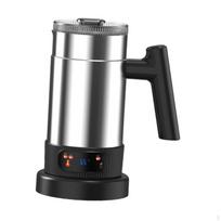 4 in 1 Milk Frother Cappuccinos Auto Shut Off Stainless Steel Large Capacity black