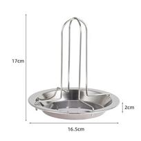 Roasting Chicken with Tray Grill Stand Roaster Rack Kitchen Outdoor BBQ Tools Stainless Steel Non-Stick Grilled Chicken Plate