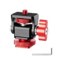 Adjustable Camera Monitors Mount Hot Shoe Bracket Standard 1/4in 360 Rotation 180 Tilt with Secure Thumbscrew Lock