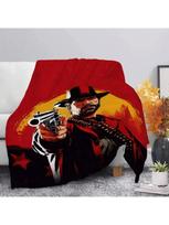 S Red Dead Redemption 2 Printed Blanket Picnic Blankets Warm Blanket Soft And Comfortable Blanket Home Travel Birthday Gift 75X95CM