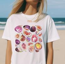 26 Figs T Shirt Vintage Graphic Fruit Boho Abstract Botanical Tee Vegan Unisex Tee Unisex T-Shirt XXL