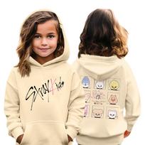 Kids Fashion Casual Top Stray Kids Korean Combo Printed Pullover Sweatshirt 100 smėlis