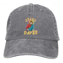 Raves Funny EDM Music Festival Party Christian DJ Gift Tank Top Baseball Cap Unisex Hats Women Visor Protection Snapback Jesus Caps One Size