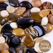 500/1000g Mixed Random Irregular Color High Polished Pebble Stone Garden Courtyard Crafts Decoration 3-7cm Size Natural Rock ZYF