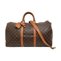 [Pre-Owned] Keepall With Shoulder Strap Monogram Leather Travel Bag - Fair #1LZEUFI ONE SIZE