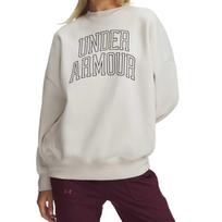 Under Armour Rival FleeceVarsity Sweatshirt Women's Ecru 6007880-110 XL