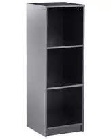 Knygų lentyna 3 lentynų ZEHNA 117 cm juoda