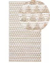 Kilimas TUNCELI smėlio spalvos 80 x 150 cm medvilninis