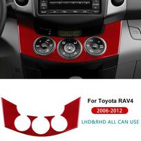 Carbon Fiber Style Interior Sticker for Toyota RAV4 2006 2007 2008 2009 2010 2011 2012 LHD RHD Interior Panel Red Carbon juoda