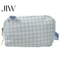 Adjustable Strap Fanny Pack Unisex Pack, Waist Bag with Strap, Stylish Travel Fashionable Checkered Belt Crossbody Purse for Women And Men mėlyna