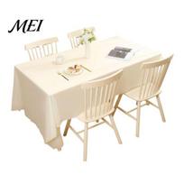 Easy Clean Tablecloth for Rectangle Table, Cream Style Pure Color Tablecloth, Waterproof Oil-Proof Modern PEVA Table Cover Coffee Tables Dorm