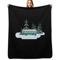 Into-the-Wild Throw Blanket Luxurious Soft Fuzzy Blanket for Sofa Bed Size: 75*100cm, Weight: 230 GSM