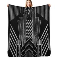 Art Deco Throw Blanket Fade Resistant Durable Throw Blanket Size: 75*100cm, Weight: 230 GSM